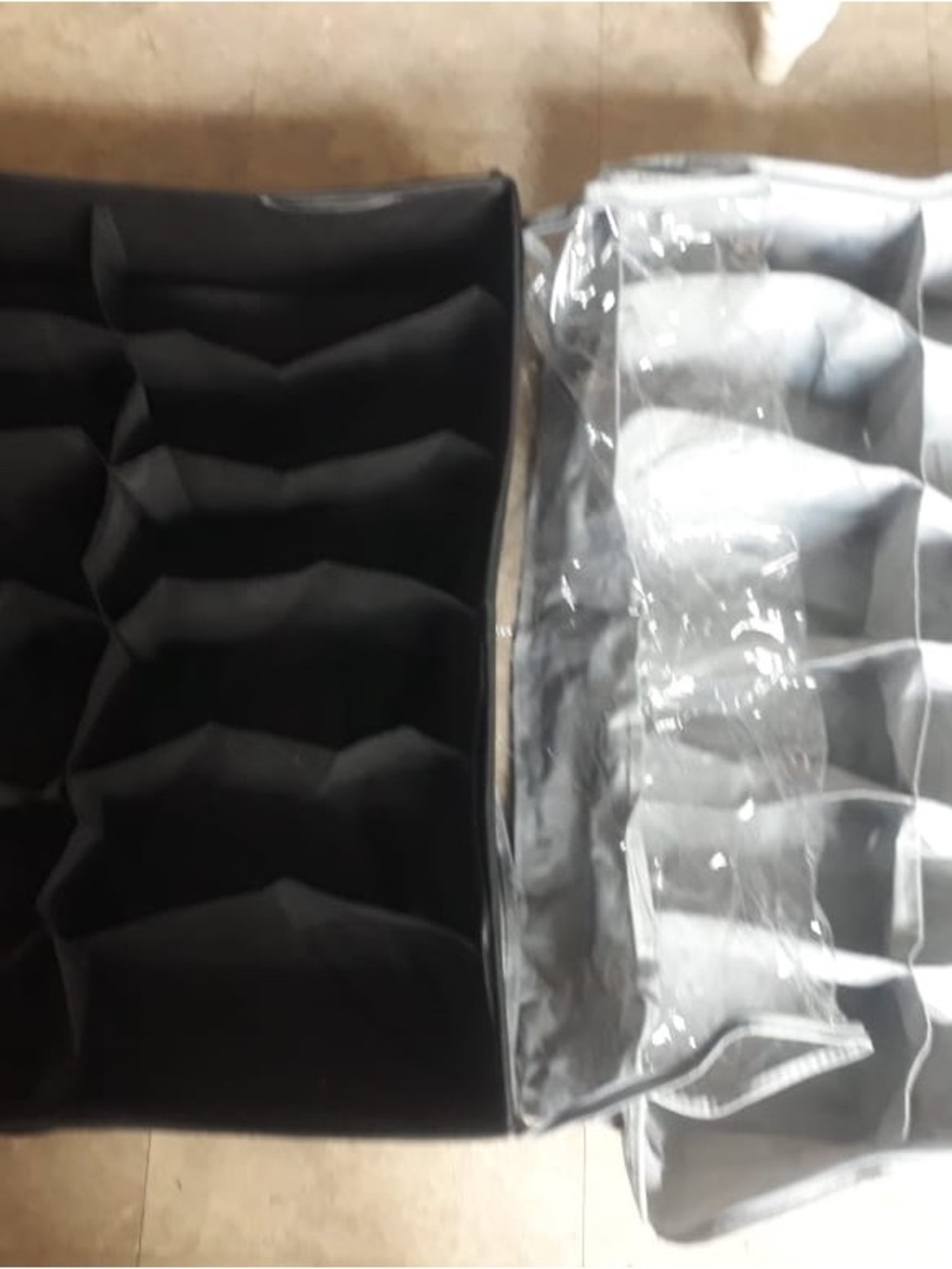 2-Pack Foldable Storage Organizer Bins in Black and Light Gray